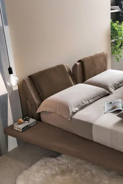 Letto matrimoniale Rodi linea Dreamer in finitura Tabacco