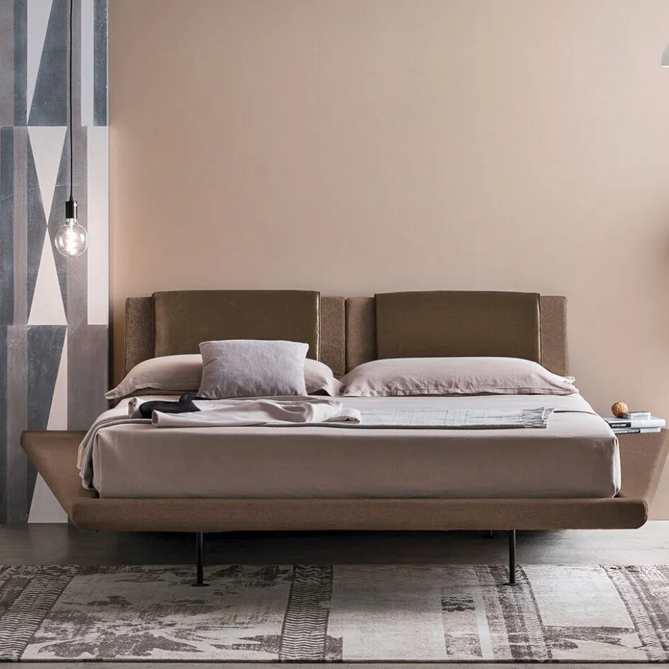 Letto matrimoniale Rodi linea Dreamer in finitura Tabacco