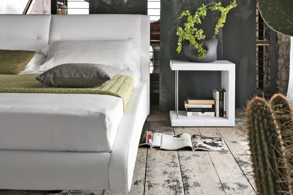 Letto matrimoniale Stromboli linea Dreamer in finitura Bianco
