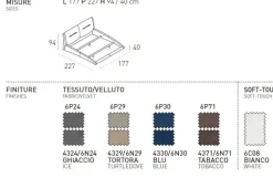 Letto matrimoniale Stromboli linea Dreamer in finitura Tortora