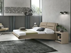 Letto matrimoniale Stromboli linea Dreamer in finitura Tortora