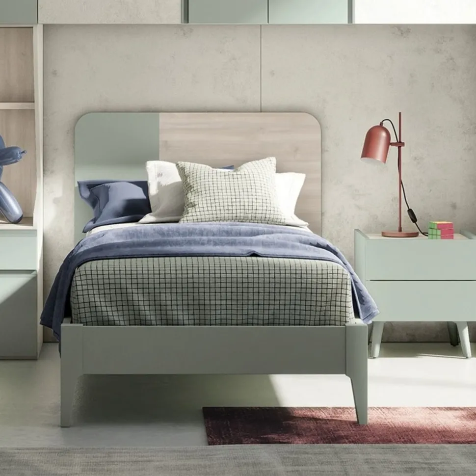 Letto Singolo bicolore Valdo linea Airone
