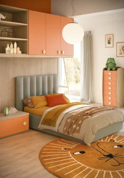 Letto singolo contenitore in tessuto sfoderabile Holid linea Colorfull