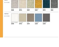 Letto Singolo imbottito in tessuto Ron disponibile in vari colori