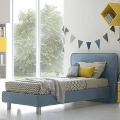 Letto singolo imbottito Riven linea Airone