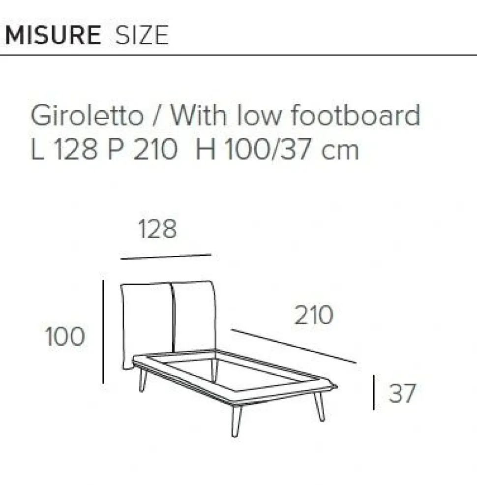 Letto singolo Itaca linea Dreamer in finitura Blu