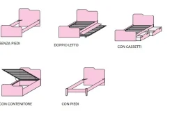 Letto Singolo Moderno Atene (Colori e Configurazioni Personalizzabili)