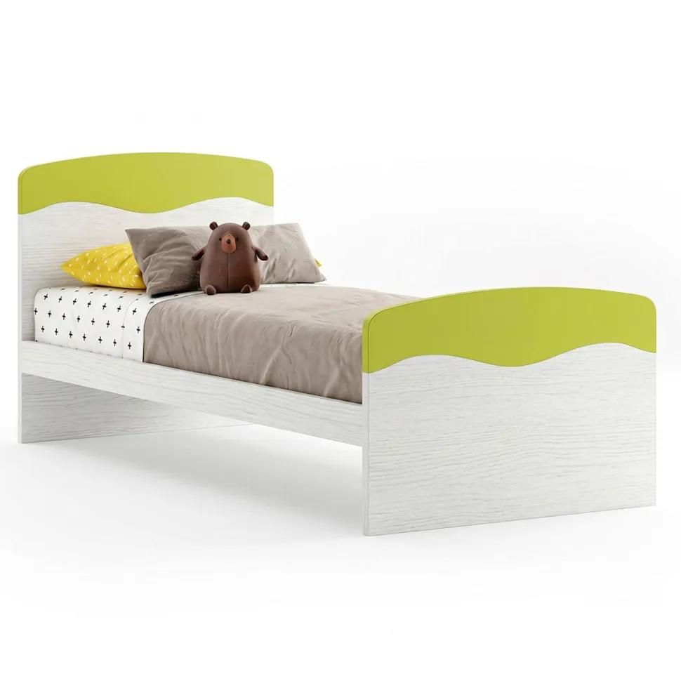 Letto Singolo Moderno Greg - Linea Colorfull (Colori e Contenitore Personalizzabili)