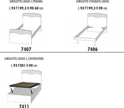 Letto Singolo Moderno Greg - Linea Colorfull (Colori e Contenitore Personalizzabili)