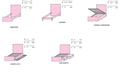 Letto singolo multifunzionale Leo disponibile in 5 versioni e 15 colorazioni