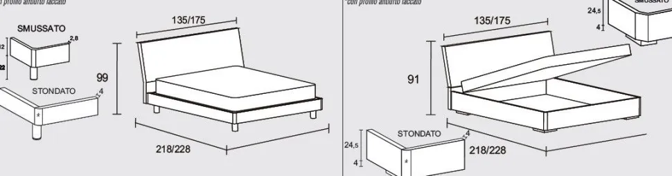 Letto una piazza e mezza Cesar linea New Season