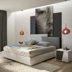 Letto una piazza e mezza contenitore Cher linea New Season Bicolore