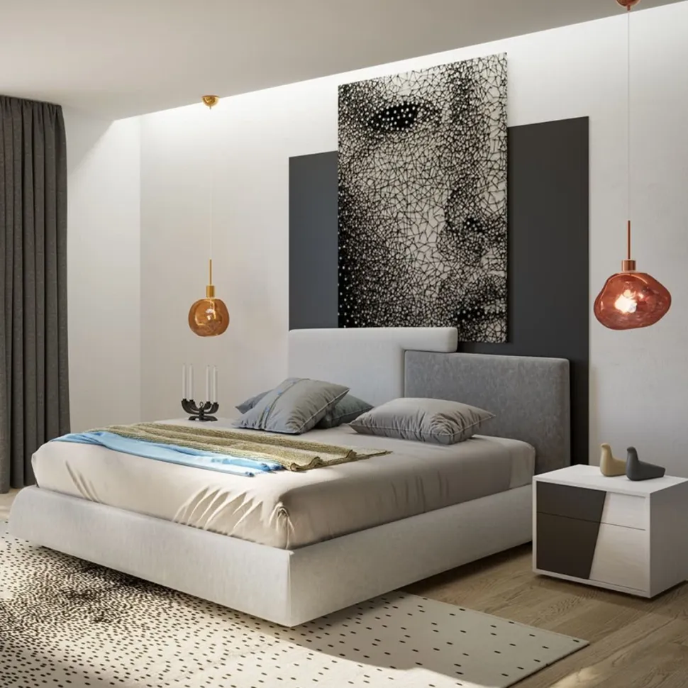 Letto una piazza e mezza contenitore Cher linea New Season Bicolore