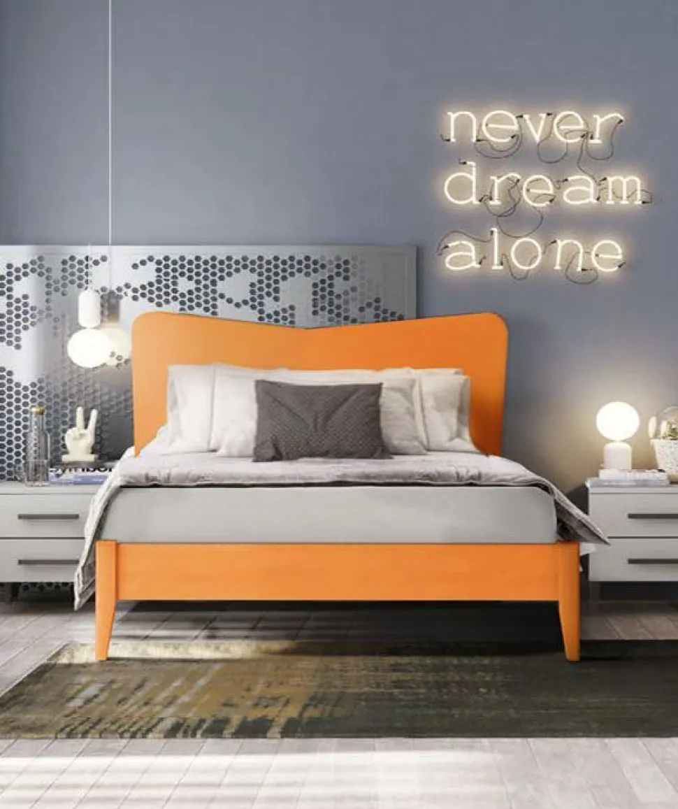 Letto Una piazza e mezza contenitore Mawi disponibile in 15 colorazioni
