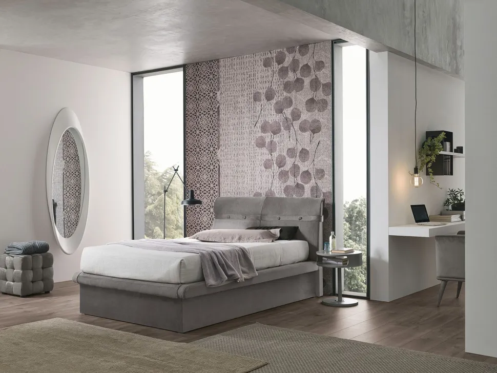 Letto una piazza e mezza Corfù linea Dreamer in finitura Blu