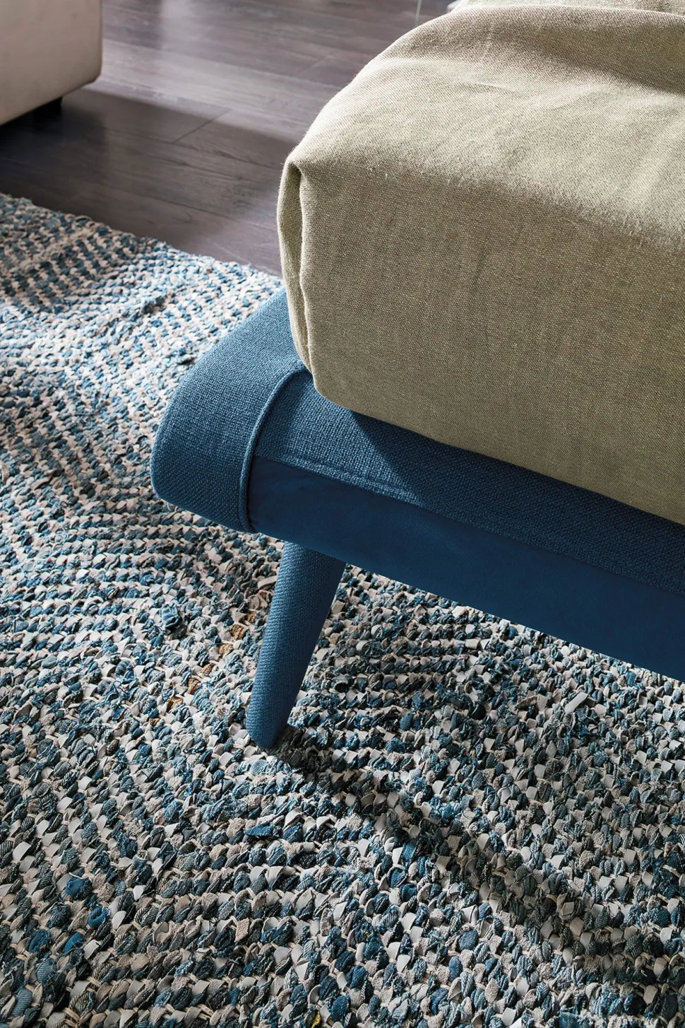 Letto una piazza e mezza Corfù linea Dreamer in finitura Blu