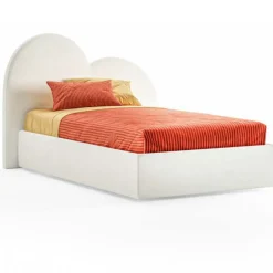 Letto una piazza e mezza Cuore linea Fly imbottito in tessuto