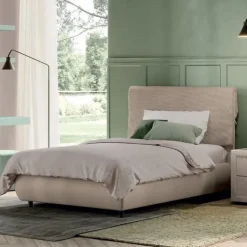 Letto una piazza e mezza imbottito Dominique linea Omega disponibile in vari colori