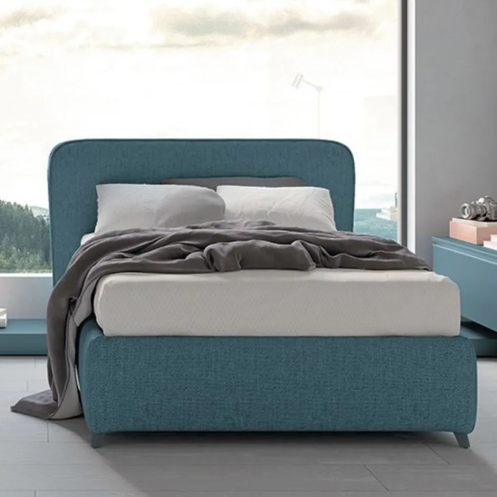 Letto una piazza e mezzo imbottito Riven linea Airone