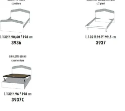 Letto una piazza e mezzo Tim linea Fly con inserti colorati