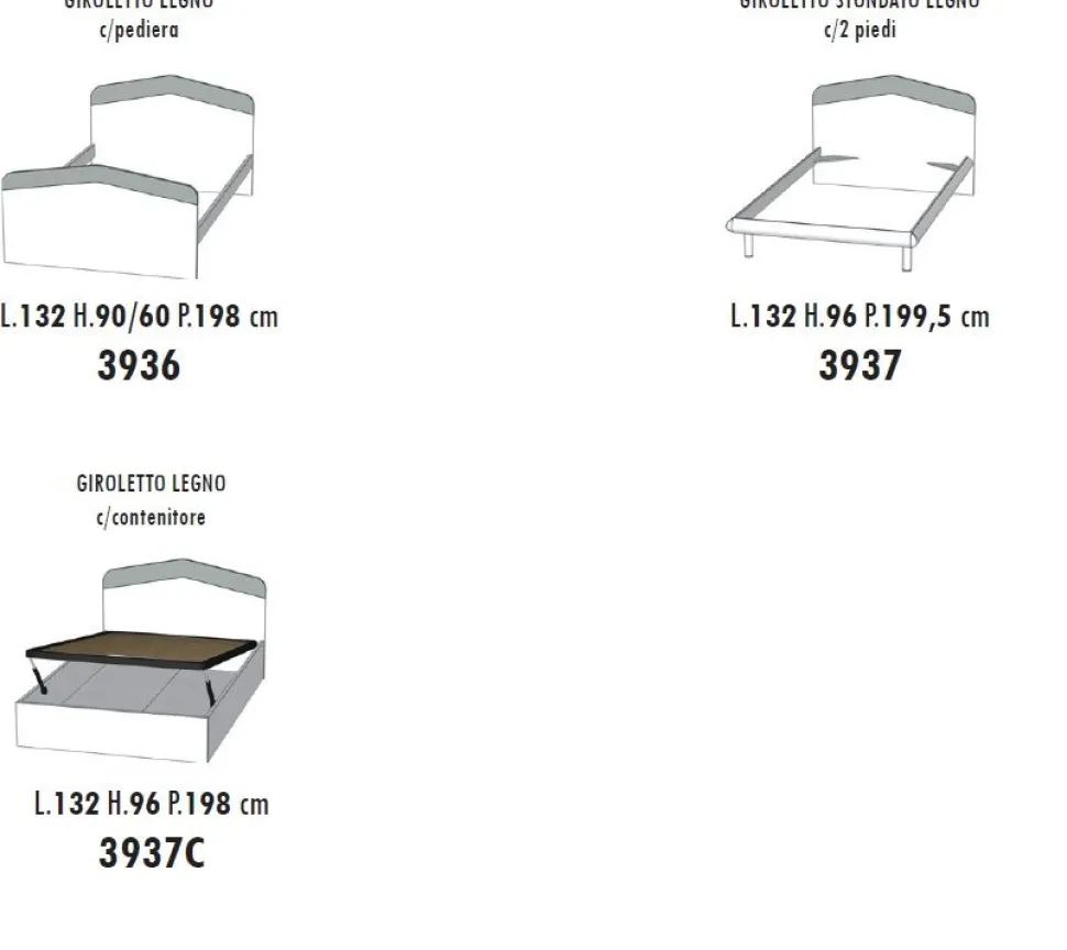 Letto una piazza e mezzo Tim linea Fly con inserti colorati