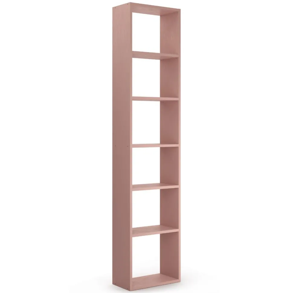 Libreria a colonna con 5 ripiani H 240 disponibile in 4 colori