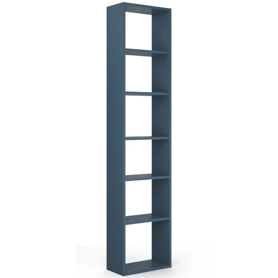 Libreria a colonna con 5 ripiani H 240 disponibile in 4 colori