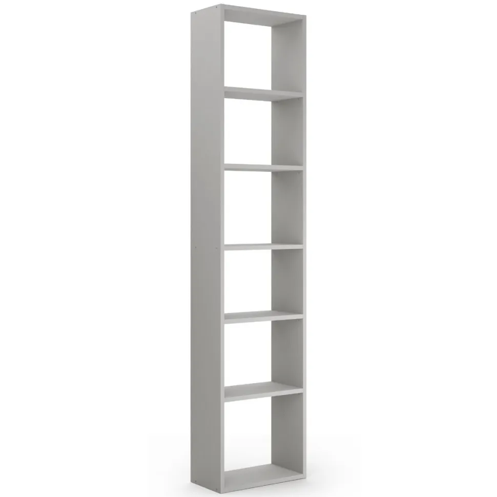 Libreria a colonna con 5 ripiani H 240 disponibile in 4 colori