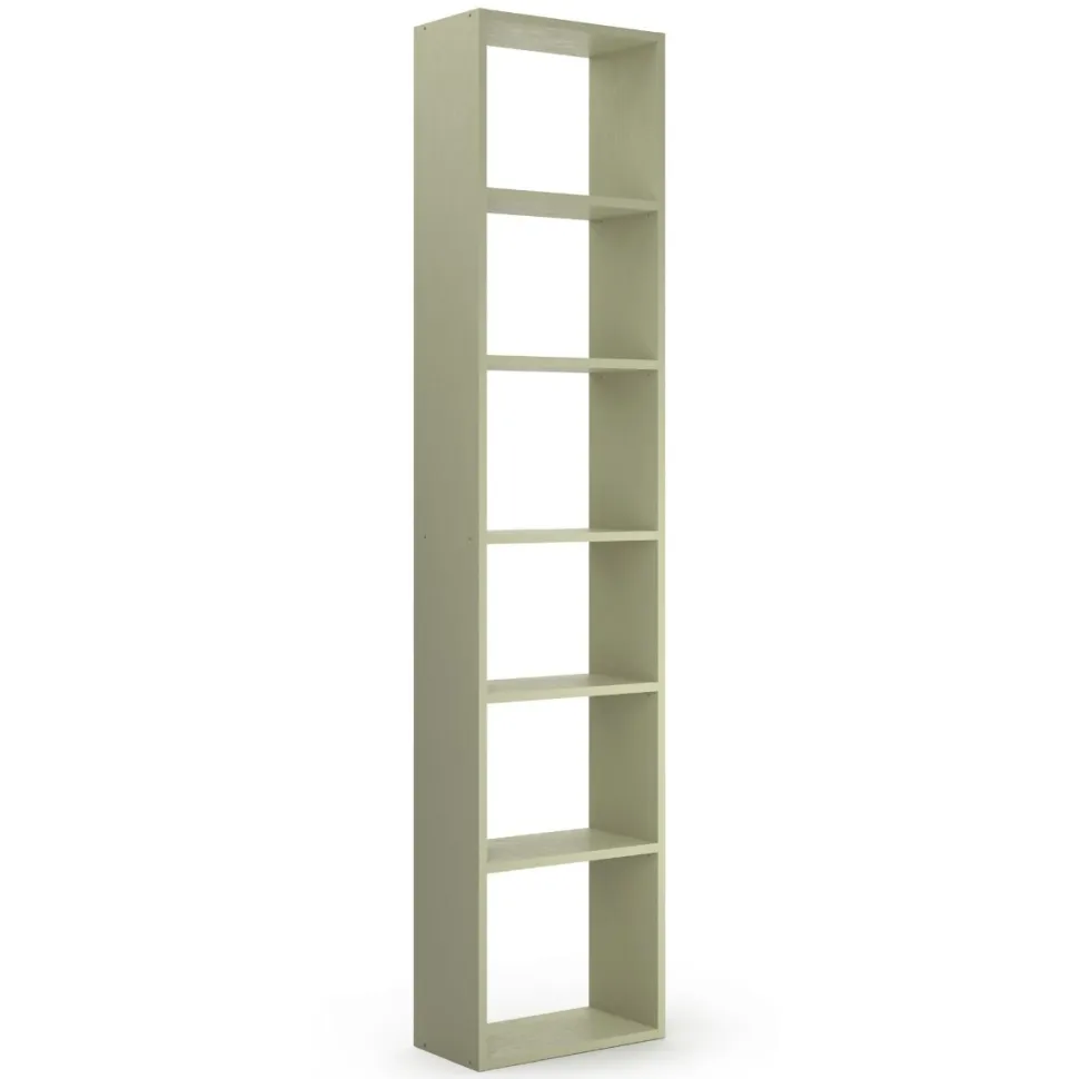 Libreria a colonna con 5 ripiani H 240 disponibile in 4 colori