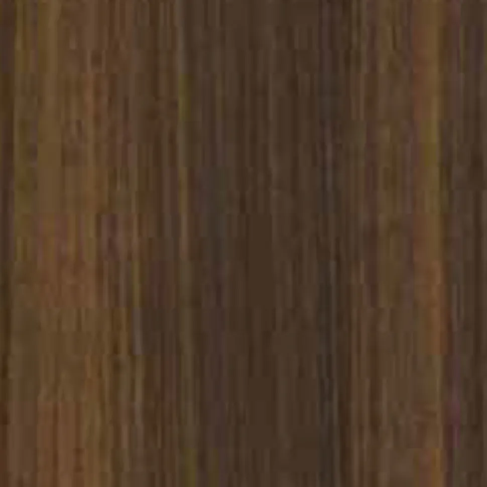 Libreria a muro moderna con pali in alluminio brown, mensole noce e pensili grigio titanio