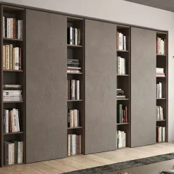 Libreria con ante battenti e vani a giorno personalizzabile Agata LARGE disponibile in varie finiture