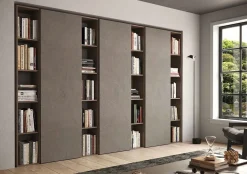 Libreria con ante battenti e vani a giorno personalizzabile Agata LARGE disponibile in varie finiture