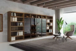 Libreria con ante in vetro reflex personalizzabile Pam linea Contact