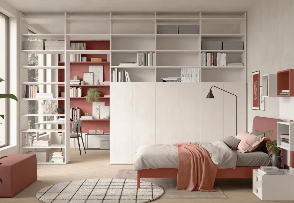 Libreria con 6 ante linea Cosmo disponibile in vari colori