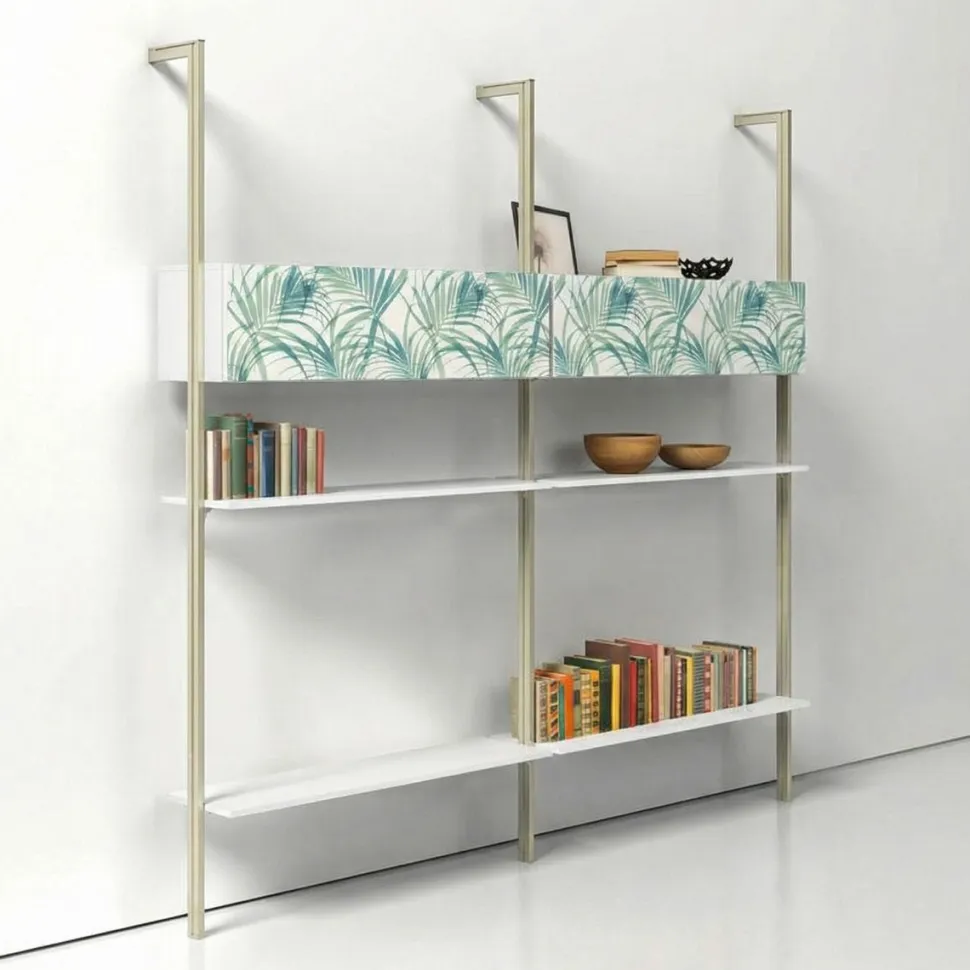 Libreria con palo in alluminio con grafica personalizzabile