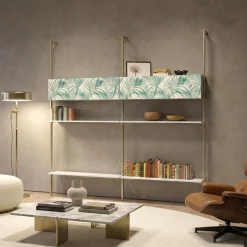 Libreria con palo in alluminio con grafica personalizzabile