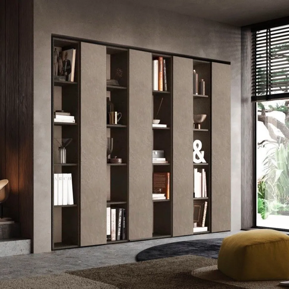 Libreria Moderna Agata - Linea Arte (Colori Personalizzabili)