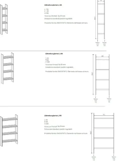 Libreria moderna con mensole componibile Bianco Altea disponibile in vari colori