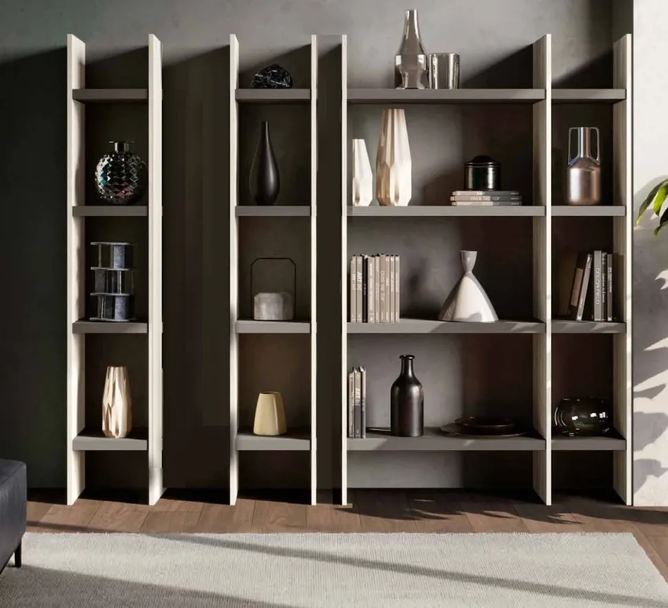 Libreria moderna con mensole componibile Bianco Altea disponibile in vari colori