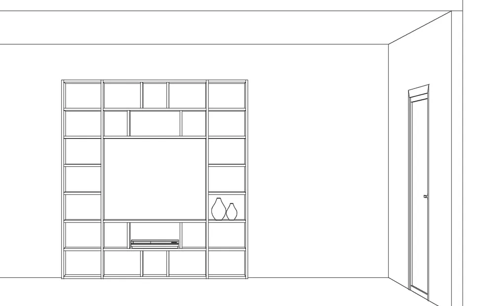 Libreria Moderna Kubic – Design Geometrico e Colori Totalmente Personalizzabili
