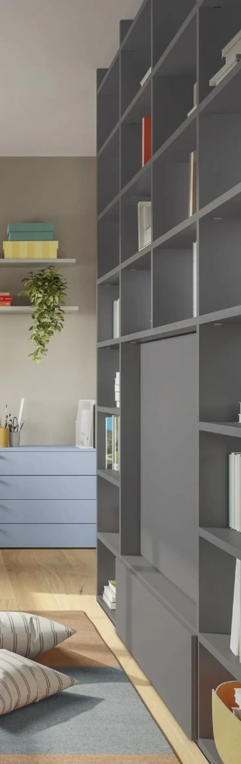 Libreria Modulare con Vano TV – Mobile Soggiorno Moderno