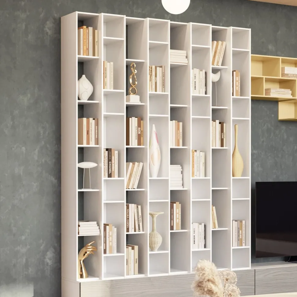 Libreria modulare Net linea Contact disponibile in 2 misure e 30 colori