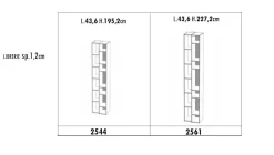 Libreria modulare Net linea Contact disponibile in 2 misure e 30 colori