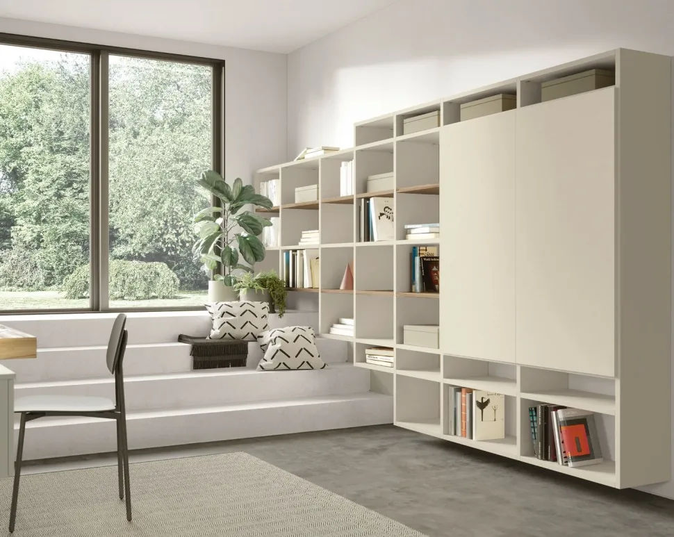 Libreria sospesa Luisa linea Cosmo disponibile in vari colori