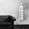 Londra Big ben - legno bianco altezza 1,2 metri