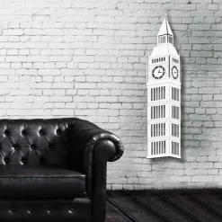 Londra Big ben - legno bianco altezza 1,2 metri