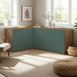 Madia ad angolo moderna personalizzabile H101,5 135 x 168 cm
