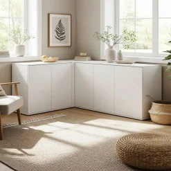 Madia ad angolo moderna personalizzabile H101,5 135 x 168 cm
