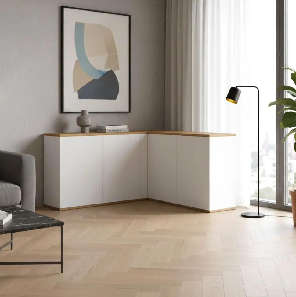 Madia ad angolo moderna 135x123 cm