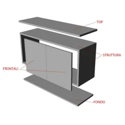Madia ad angolo moderna 90x123 cm